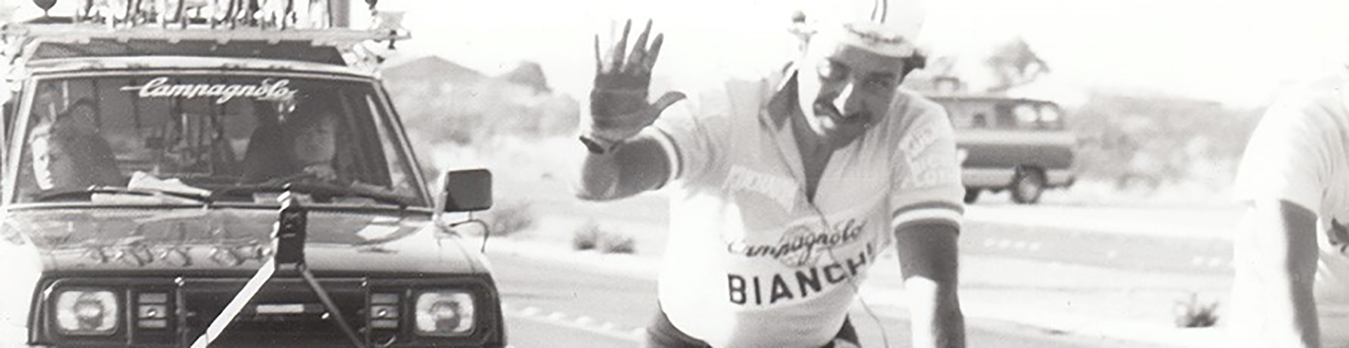 Michael Coles during his transcontinental cycling journey